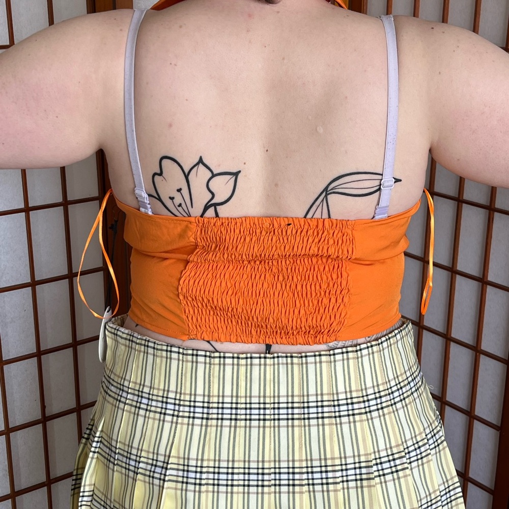 Orange Ruched Top - Picture 3 of 6